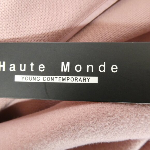 Haute Monde Faux Fur Coat Hooded Mauve HMJ20969 Women’s Size Large Plush Jacket - Picture 8 of 10